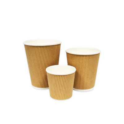 VASO CARTON 4OZ KRAFT ONDULADO P/25