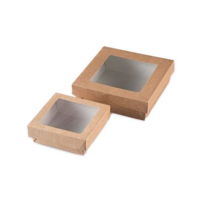 CAJA KRAFT2 VENTANA+TAPA 12X12X5 P/25
